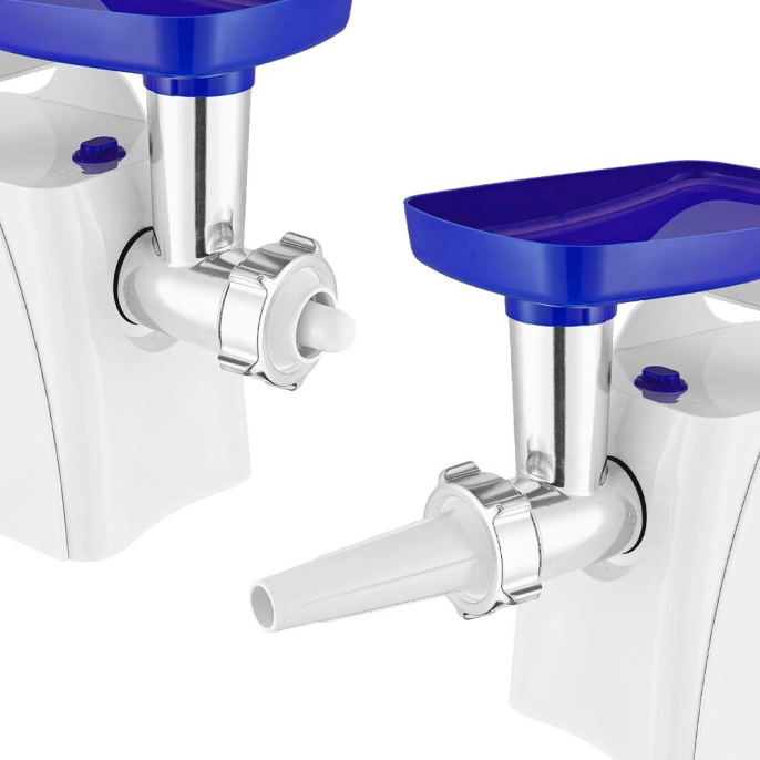 Мясорубка KitFort КТ-2112-1, белый / синий