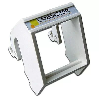 LANMASTER LAN-DRF-45x45-WH Рамка на DIN-рейку для установки вставок и электромодулей 45х45, белая