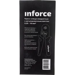 Квадратные пресс-клещи Inforce с регулировочным винтом 0.2-16 мм² 06-19-13