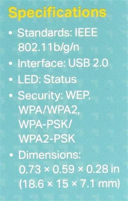 Сетевая карта TP-LINK TL-WN725N Wireless N USB Nano Adapter (802.11b/g/n 150Mbps)