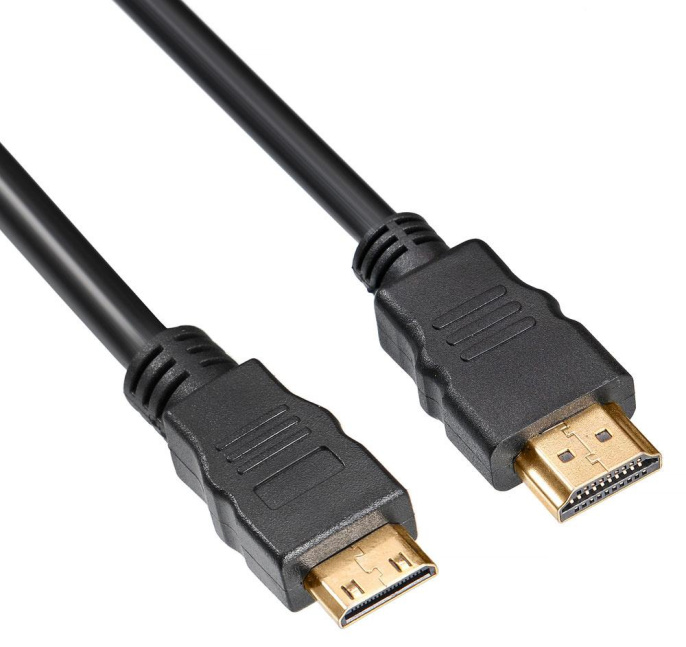 Кабель аудио-видео Buro mini-HDMI (m) -  HDMI (m),  ver 1.4,  1.5м, черный [bhp-minhdmi-1.5]