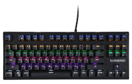 Клавиатура SunWind SW-K900G механическая черный USB Multimedia for gamer LED 1422332 кабель 1.8м