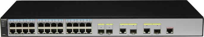 Коммутатор Huawei S2720-28TP-EI-AC 16 Ethernet 10/100 ports,8 Ethernet 10/100/1000,2 Gig SFP and 2 dual-purpose 10/100/1000 or SFP,AC 110/220V, арт.98010680
