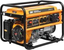 Электростанция SBK BG7000 5.5кВт, 2х230В/16А/3.5кВт, 1х230В/32А/5кВт, 12В, бак 25.0л