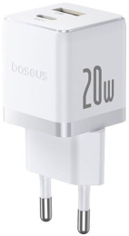 Сетевое зарядное устройство Baseus Palm P10111608213-00 Fast Charger C+U 20W EU Moon White