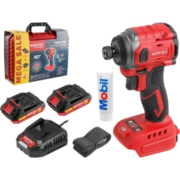 Аккумуляторный ударный гайковерт/винтоверт WORTEX CWR 0218 в чем. XLT 2x2 А*ч, бесщеточный, 18 В, 220 Н*м 1329731