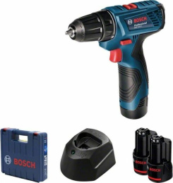 Дрель-шуруповерт Bosch GSR 120- LI, 2Ач,  с двумя аккумуляторами [06019g8020]