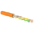 Кабель SNR витая пара LANsens UTP, неэкранированный U/UTP, Кат.5e, 4 пары, master, 305м, 4х2х0.47 мм однопроволочные жилы, LSZH, внутренний -20°C – +60°C, оранжевый