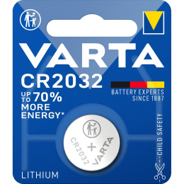 Батарейка Varta ELECTRONICS CR2032 BL1 Lithium 3V 6032 6032101401