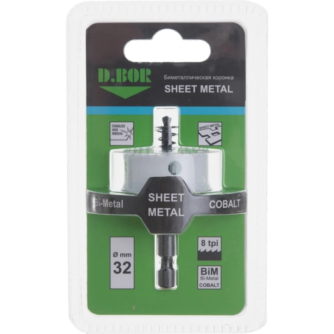 Коронка биметаллическая SHEET METAL 32 мм D.BOR D-HS-BIM-SM-20-032