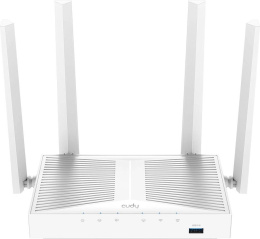 Маршрутизатор CUDY AC1200 Gigabit Wi-Fi Mesh Router with USB, Chipset MediaTek, 5 × 10/100/1000Mbps RJ45 Ports, 4 x 5dBi fixed antennas, 1 USB 3.0, WiFi router/AP/ Repeater/WISP Mode, 802.11ac/a/b/g/n, 867Mbps at 5GHz + 300Mbps at 2.4GHz, Zerotier/Wiregua