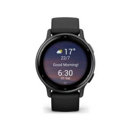 Смарт-часы Garmin Vivoactive 5 30.4мм 1.2" AMOLED корп.черный рем.черный разм.брасл.:125-190мм 010-02862-10