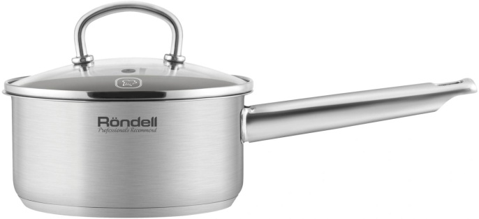Ковш Rondell Solo RDS-1601, 1.3л, с крышкой, стальной