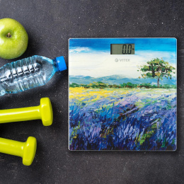 Напольные весы Vitek VT-8052, до 180кг, цвет: рисунок