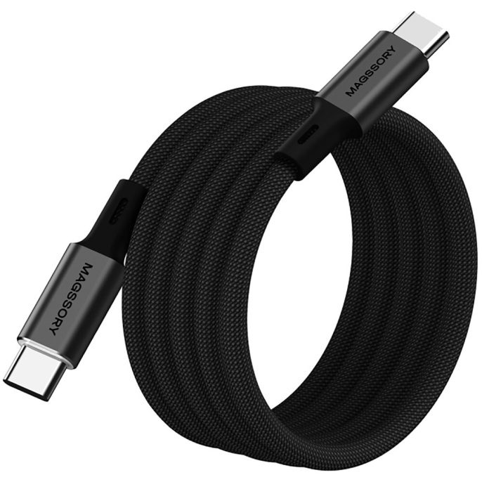 Кабель Magssory CBL001 USB-C 60W 1.2м Черный CBL001b протоколы зарядки: Quick Charger, Power delivery