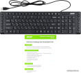 Клавиатура Acer OKW010 черный USB slim Multimedia ZL.KBDEE.002 кабель 1.45м