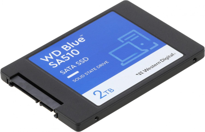 SSD накопитель WD Blue SA510 WDS200T3B0A 2ТБ, 2.5", SATA III, SATA