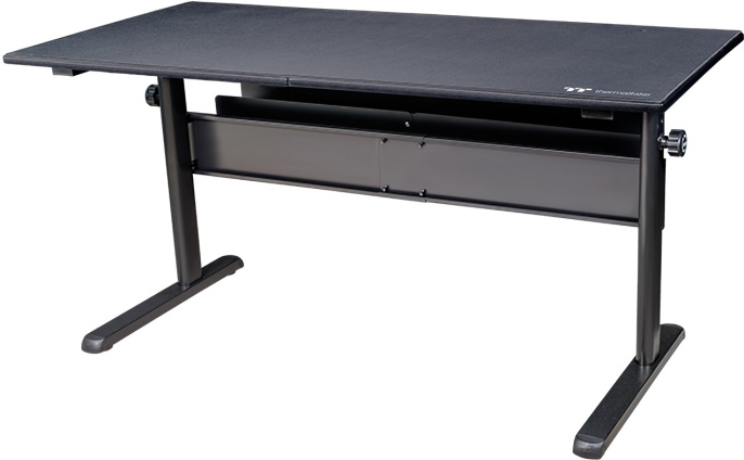 Стол игровой Thermaltake Level 20 GT BattleStation Gaming Desk GD-LBS-BRHANX-01 максимальная нагрузка: 100 кг, материал столешницы: МДФ, регулировка высоты столешницы: электрическая