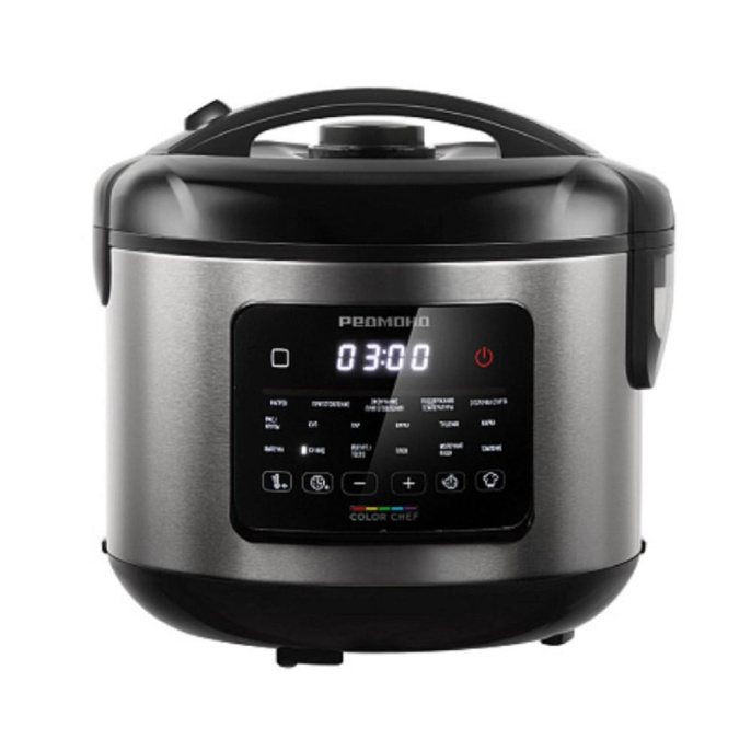 REDMOND MC128 Мультиварка, 500 Вт, 3 л, 14 программ, чёрный/ металлик