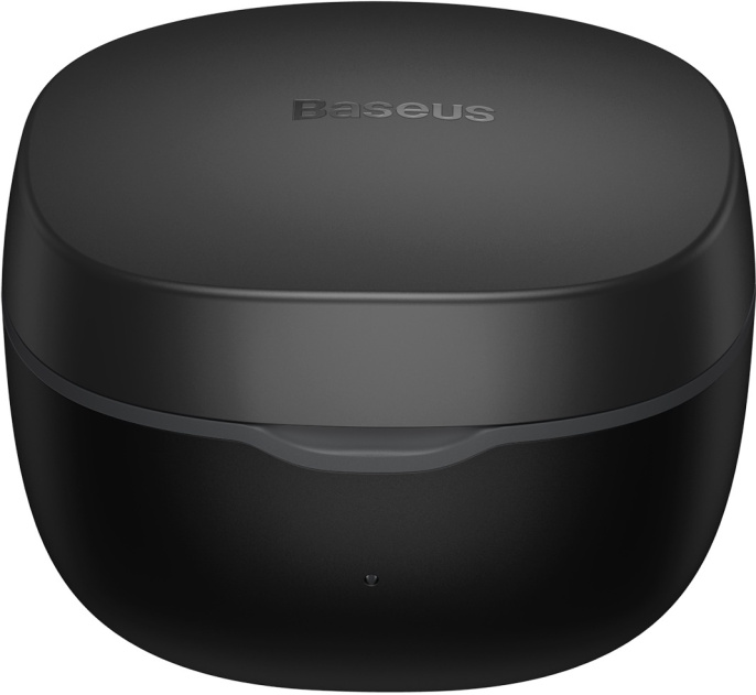 Наушники Baseus WM01 Bowie True Black NGTW370001 с микрофоном, внутриканальные, портативные, закрытое акустическое оформление, TWS, Bluetooth 5.3, 20-20000Гц, сенсорное управление, время работы 5ч, с кейсом 25ч, материал корпуса: пластик, материал амбу