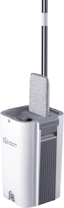 Набор для уборки со шваброй DEFENDER CM-402 серый,ведро 5,5л, 2 насадки,28402