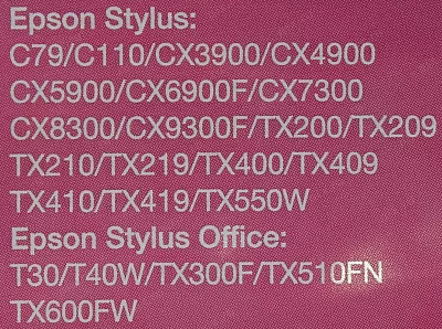 EPSON C13T10554A10/C13T07354A/A10 Epson набор картриджей C79/CX3900/CX4900/CX5900 (4 цвета BL,C,M,Y) (cons ink)
