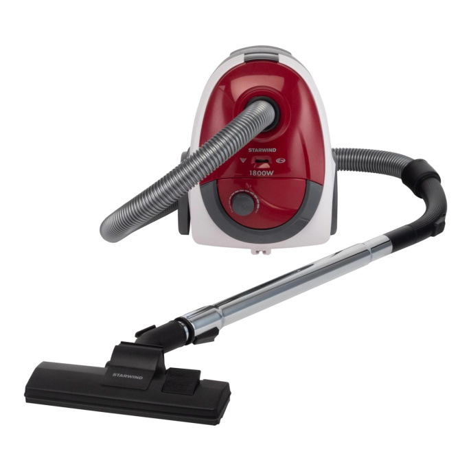 Пылесос StarWind SCB1114, 1800Вт, красный/белый