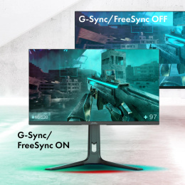 27" Монитор GMNG Gaming GM-27F14, 2560x1440, IPS, 240Гц, 2хHDMI, 2хDP, черный [gm27sg01]