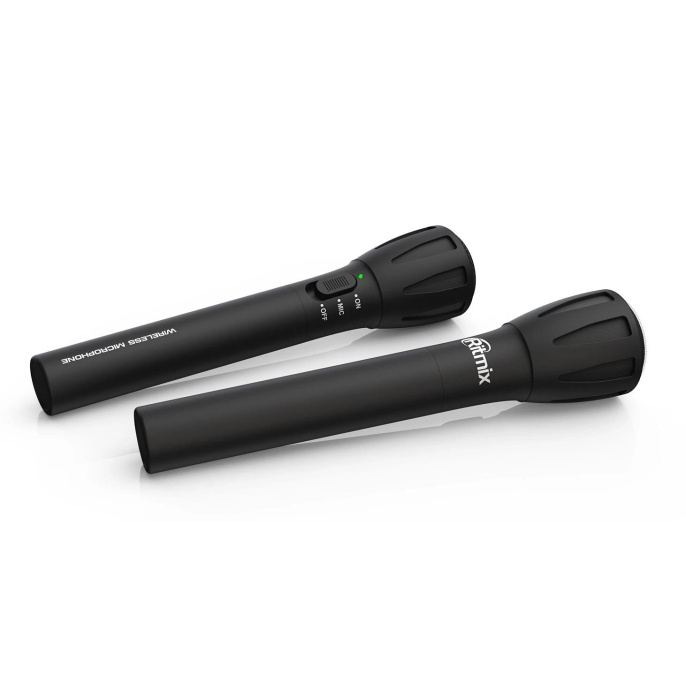 RITMIX RWM-302 black {Част. хар-ка: 50 Гц-15 кГц, сопрот.: 600 Ом, чувств.: -72 дБ,пит. микрофона: 1,5 В, пит. приемника: 1,5 В}