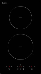 Индукционная варочная поверхность EVELUX HEI 320 B, конфорок: 2 шт., стеклокерамика, независимая, черный