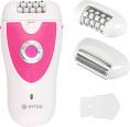 Эпилятор Vitek VT-2244 скор.:2 насад.:2 от электр.сети от аккум. белый/розовый