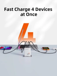 Зарядное устройство CABLETIME G120W CT-GAN120-PW GaN PD3.1 3C1A 120 Вт, белый