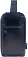 Рюкзак слинг мужской Piquadro Blue Square CA6898B2/BLU2 темно-синий натур.кожа