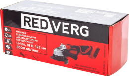 Аккум. углошлифовальная машина RedVerg RD-AG18BL/U 8000об/мин рез.шпин.:M14 d 125мм