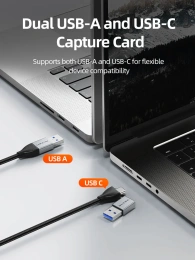 Адаптер видеозахвата CABLETIME CB67G (CT-ACHC3L-AG) USB 3.0 A+C в HDMI с петлевым выходом