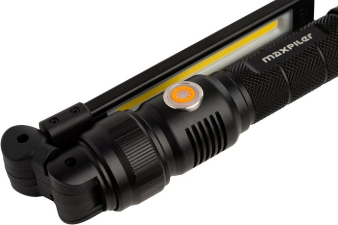 Фонарь MaxPiler MWL-09 (складной, аккумуляторный, 1200-100 Лм, LED SMD+COB, 360*, 3 реж, 5-28 ч, магнит)