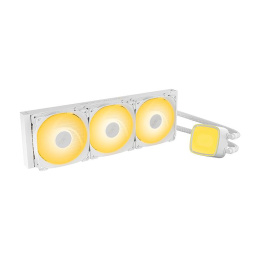 Система жидкостного охлаждения/ Water Cooling System Geometric Future Eskimo Pro 360 240W, 360mm, ARGB, White/ Fans: 3x120mm, 80.81CFM, 34.2dBA, 2000RPM/ Pump height 54mm, 3200RPM, Rad thickness 27mm/ S: 1851, 1700, 1200, 115X, 2011, 2066, AM5, AM4 (1C251