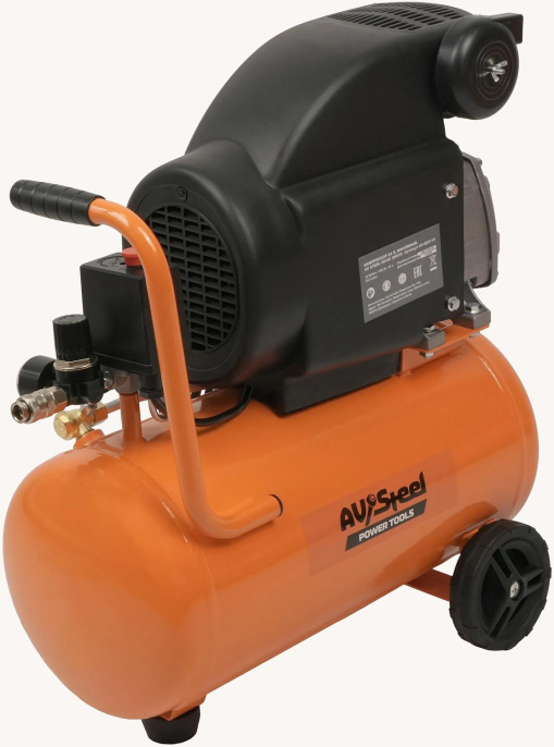Компрессор поршневой Av Steel AV-AC 220/24 масляный 140л/мин 24л 1500Вт оранжевый/черный