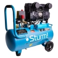 Компрессор Sturm безмасляный, бесшумный, профессионал, 1500Вт, 24 л, 2600 об/м, 240л/м, 8б AC93224OL