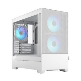 Корпус Case Fractal Design Pop Mini Air RGB TG Clear Tint, Mini-Tower, 3x120mm RGB, 2xUSB-A 3.2 mATX, mITX White FD-C-POR1M-01