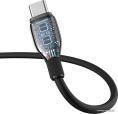 Кабель Baseus P10355703111-01 Pudding Series Fast Charging Cable USB to Type-C 100W 2m Cluster Black сверхбыстрая зарядка, синхронизация данных: USB 2.0, 480 Мбит/с