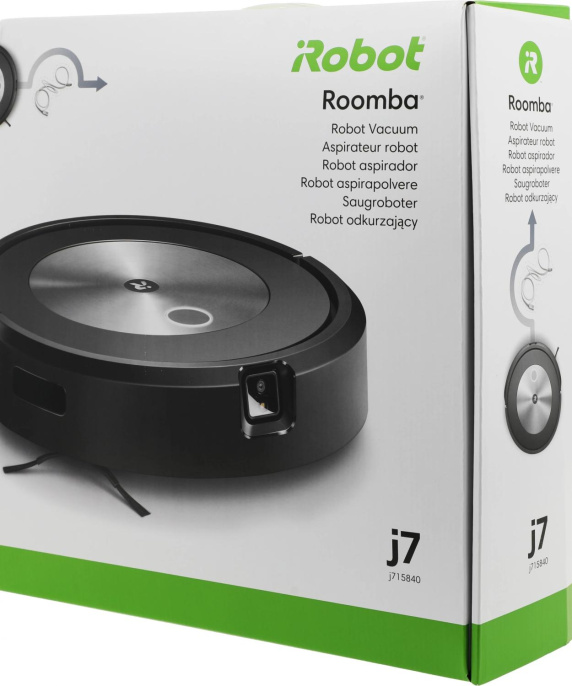 Робот-пылесос iRobot Roomba J7, 60Вт, черный/черный [j715840_rnd]