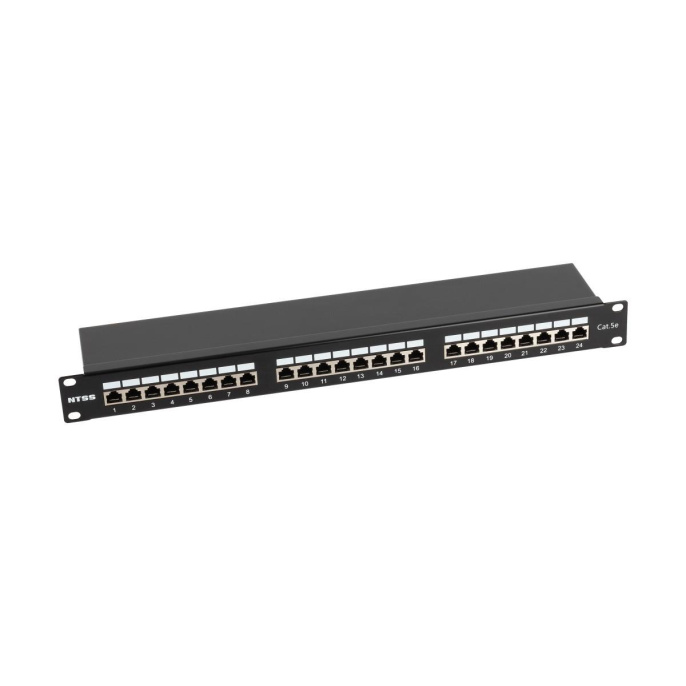 Патч-панель NTSS NTSS-PP-1U-24-FTP-RJ45-5e-K 19" 1U 24xRJ45 кат.5E UTP