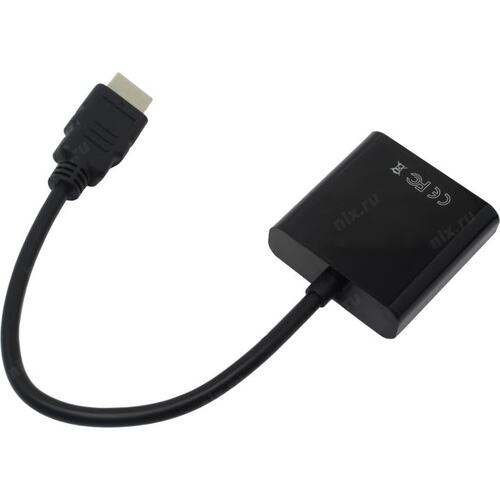 Кабель-переходник HDMI-VGA ExeGate EX-HDMIM-VGAF-0.15 (19M/15F, 0,15м) EX284926RUS