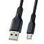 PERFEO Кабель USB2.0 A вилка - Micro USB вилка, силикон, черный, длина 1 м. (U4807)