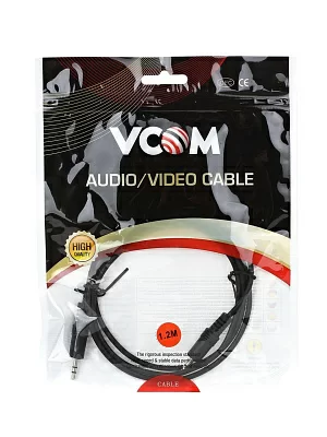 VCOM VAV7175-1.2M Кабель соединительный 3.5 Jack (M) - 3.5 Jack (M), стерео, аудио, 1.2м