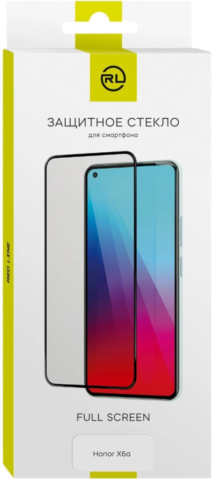 Защитное стекло для экрана Redline для Honor X6a 2.5D, 1 шт, с аппликатором для разглаживания, черный [ут000036724]