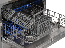 Посудомоечная машина Weissgauff TDW 4017 DS серебристый/черный компактная