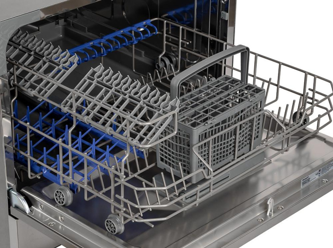 Посудомоечная машина Weissgauff TDW 4017 DS серебристый/черный компактная