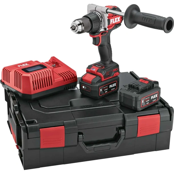 Аккумуляторная двухступенчатая дрель-шуруповерт FLEX DD 2G 18.0-EC HD/5.0 Set с турборежимом 531274